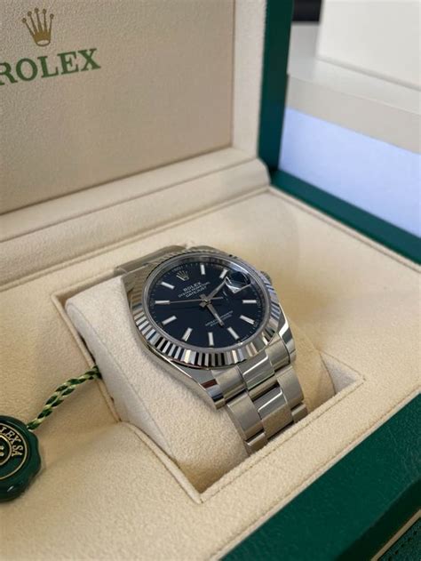 Rolex Datejust 41 blaues Zifferblatt 2022 Ref. 126334 B+P.